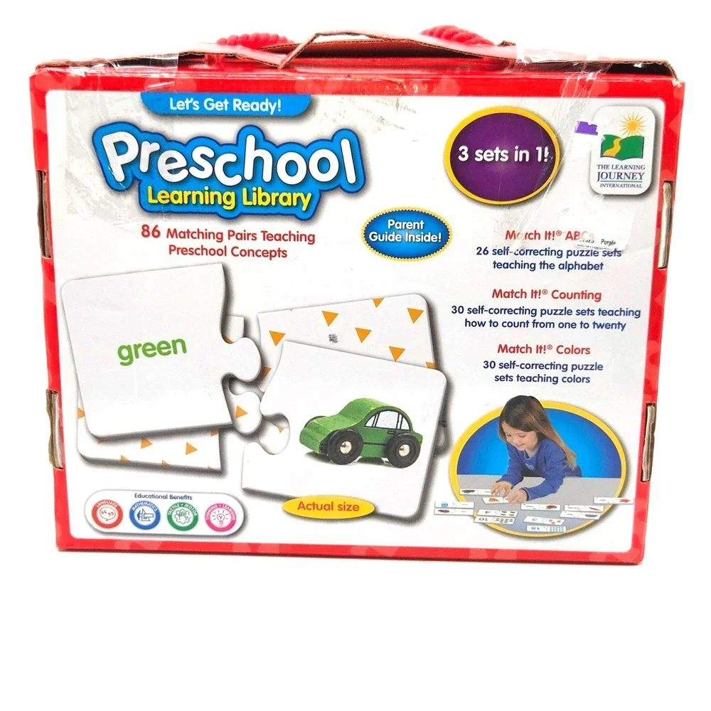 Preschool Learning Library 3 Sets In 1 ABCs Counting Colors Set Age 3+‎